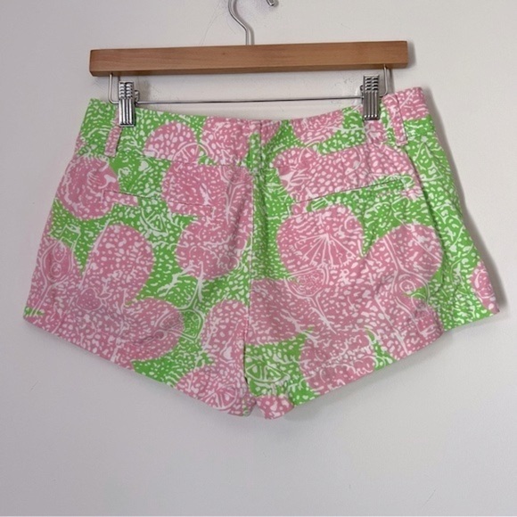 Lilly Pulitzer The Walsh Short Limeade Cheat Ya Green Pink Summer Print Shorts 2 - Picture 8 of 14